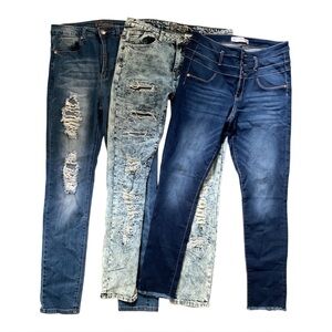 Women’s Jeans Lot – 3 Pairs – Size 11 – VIP Jeans & No Boundaries